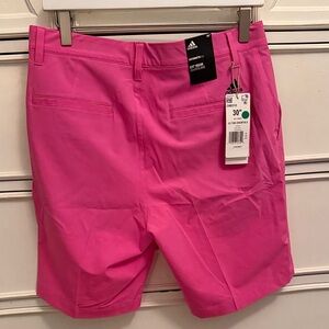adidas Men's Bright Pink Flat Front Golf Shorts